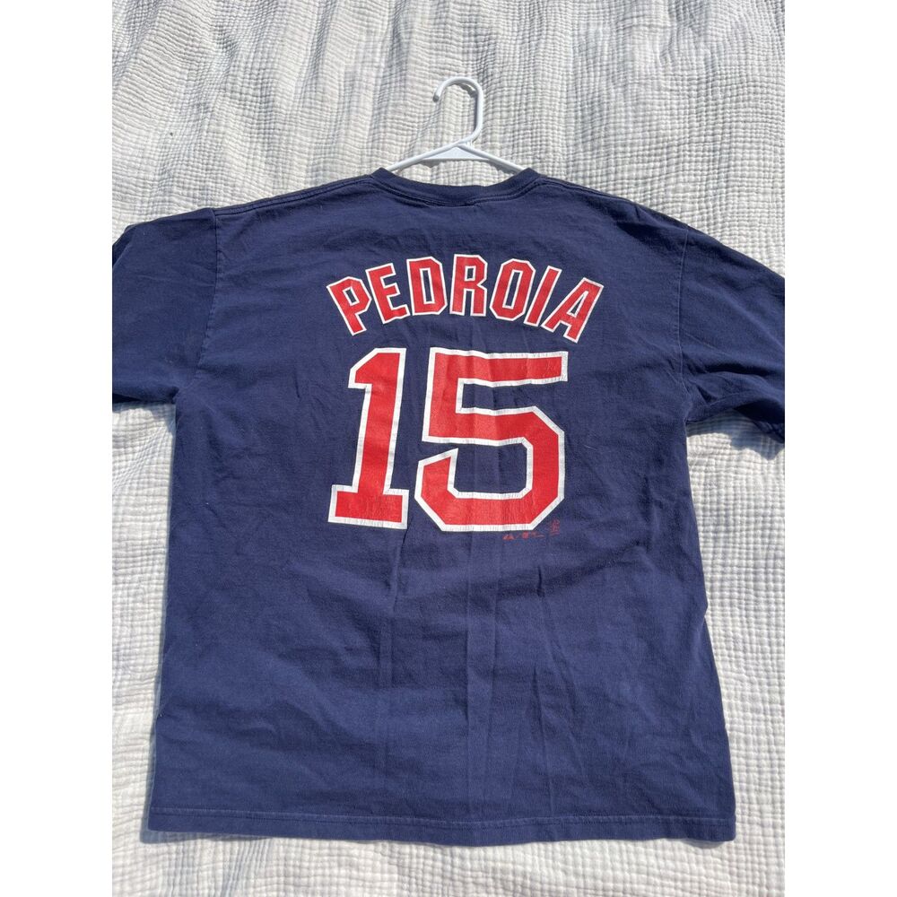 intage Boston Red Sox Dustin Pedroia #15 T-Shirt - Fits Like A Medium